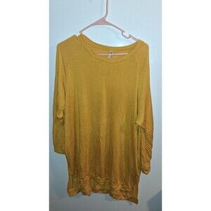 Emerald Gold Long Sleeve Tunic Blouse Sz 3X